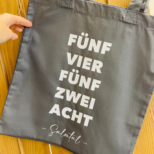 Coole Baumwolltasche mit Postleitzahl und Ortsname