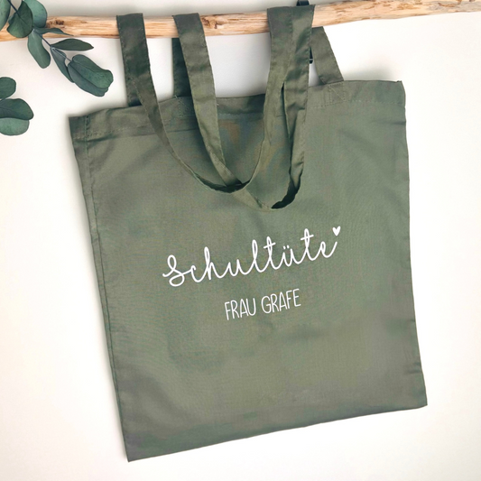 Personalisierte Baumwolltasche "Schultüte" – Das perfekte Geschenk für Lehrerinnen und Lehrer