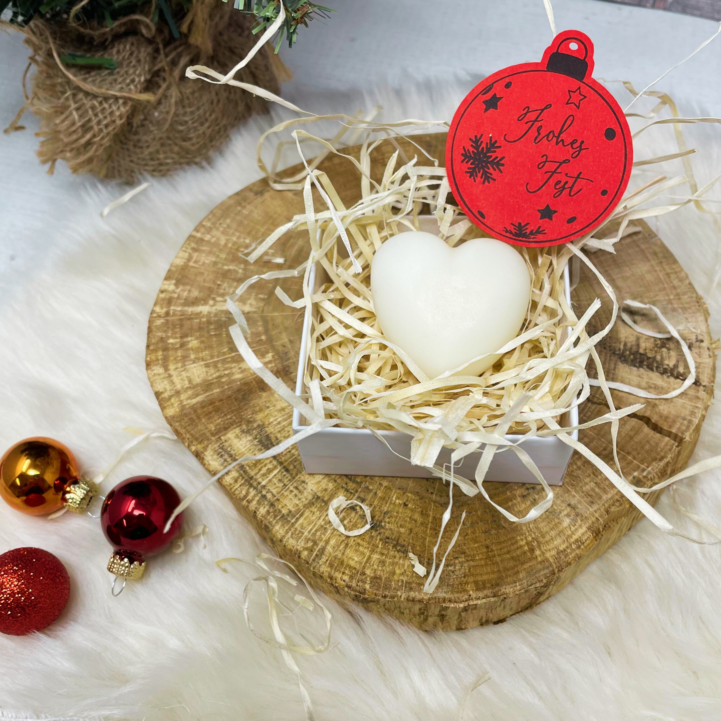 Geschenk - Weihnachten - pflegende Seife Herz - vegan - in personalisierter Geschenkbox - Mutterglück - Geburtstag - Dankeschön Mama - klein