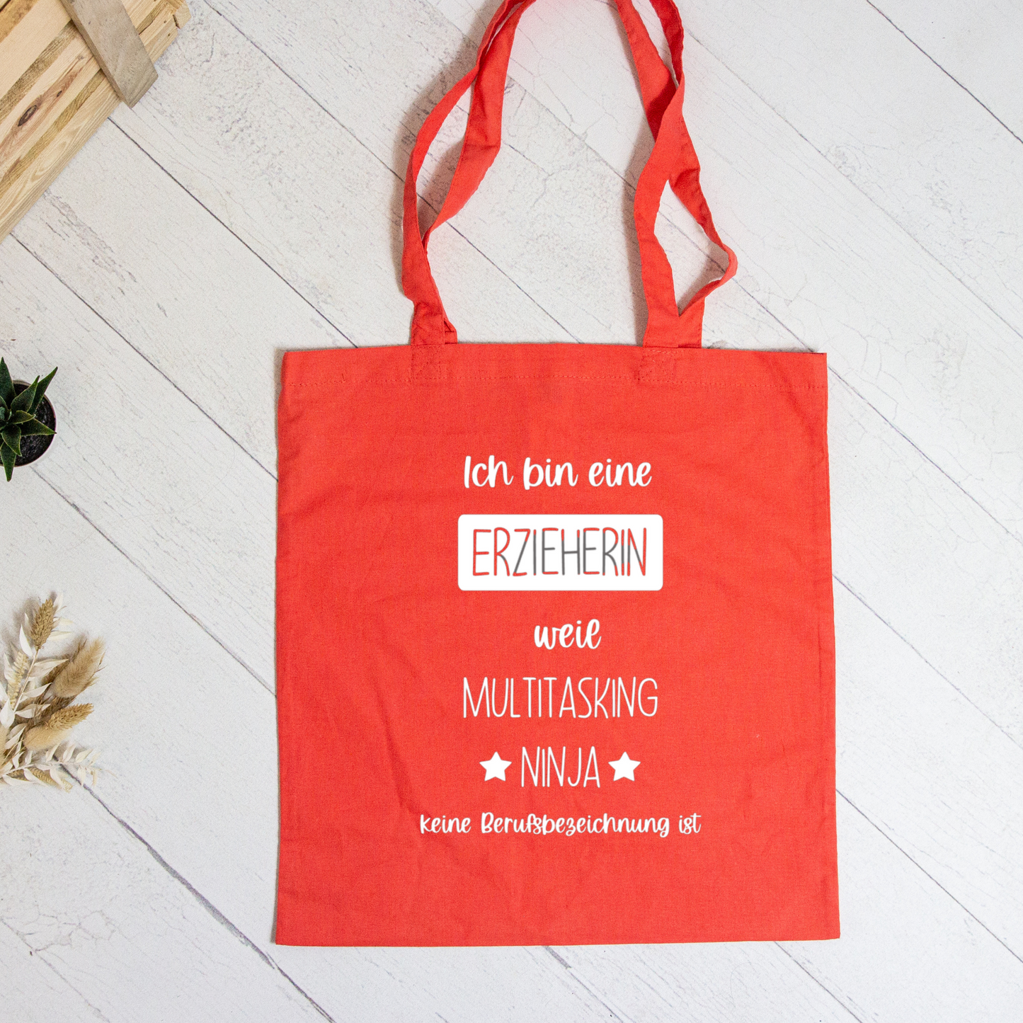 Baumwolltasche Stofftasche für den Erzieher / die Erzieherin - verschiedene Farben - Dankeschön - Abschiedsgeschenk Kita