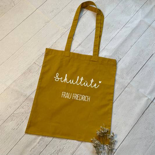 Personalisierte Baumwolltasche "Schultüte" – Das perfekte Geschenk für Lehrerinnen und Lehrer