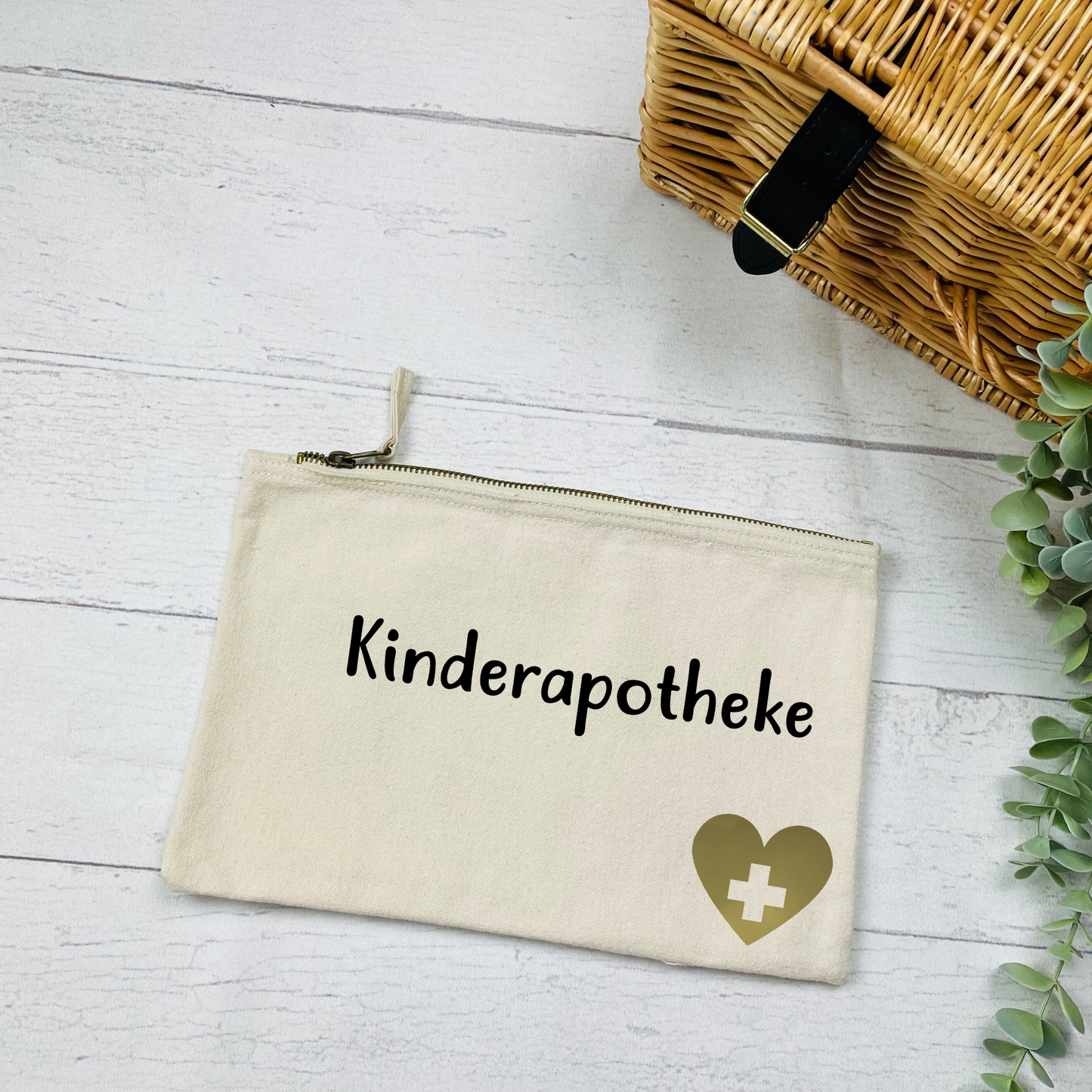 Kosmetiktasche groß aus Canvas für Medikamente & Reiseapotheke