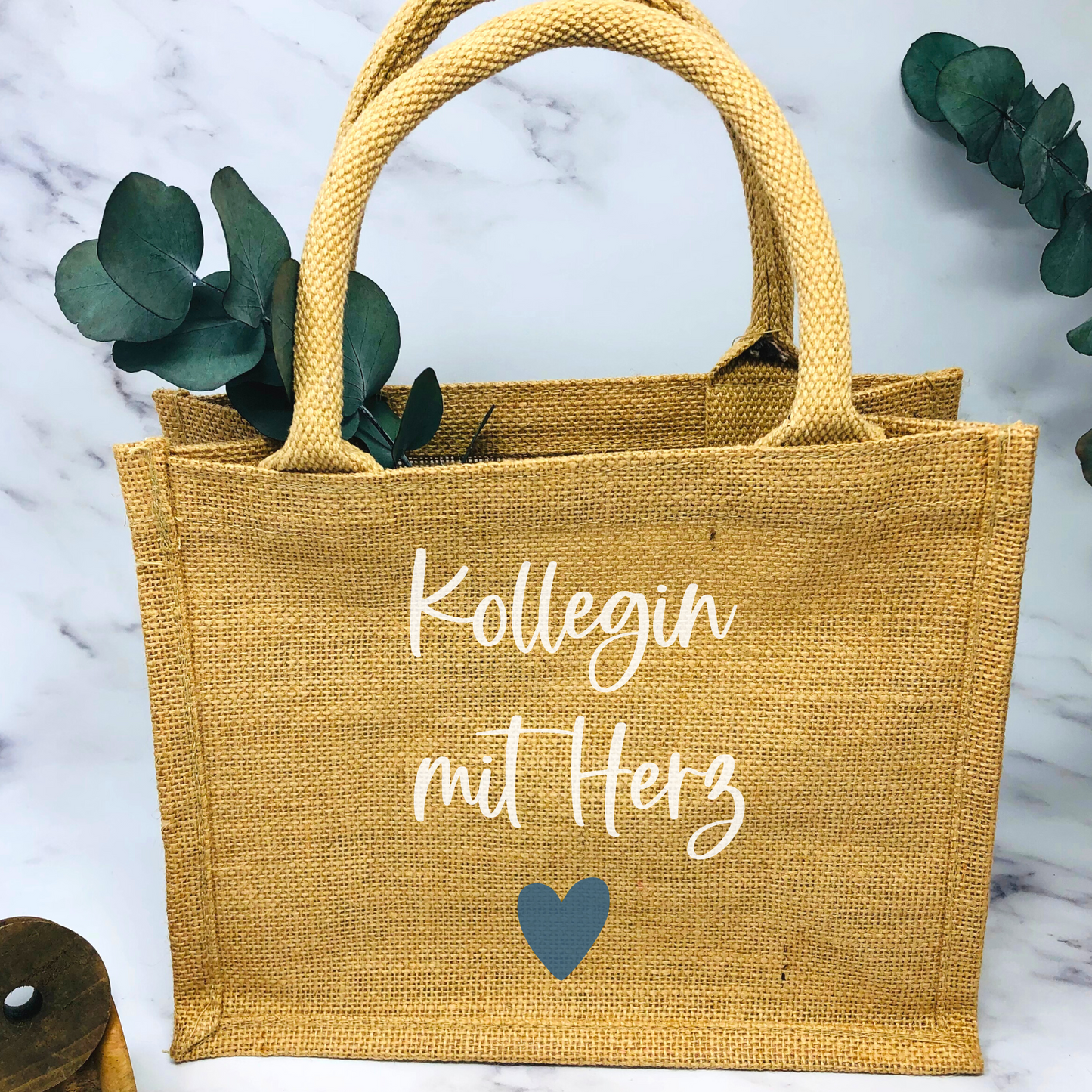 Personalisierte Jutetasche „Kollegin mit Herz“ – Das perfekte Abschiedsgeschenk