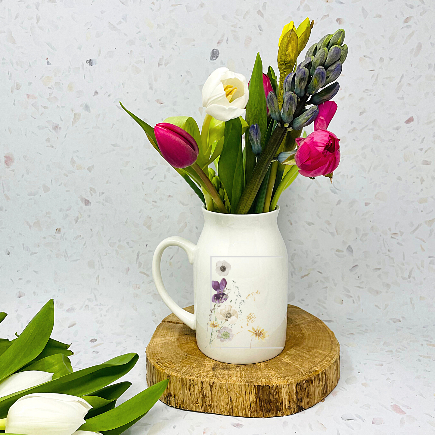 Personalisierte Vase - Blumenvase – Geschenk Muttertag – Geschenk Geburtstag – Geschenke für Frauen – Design Wildblumen