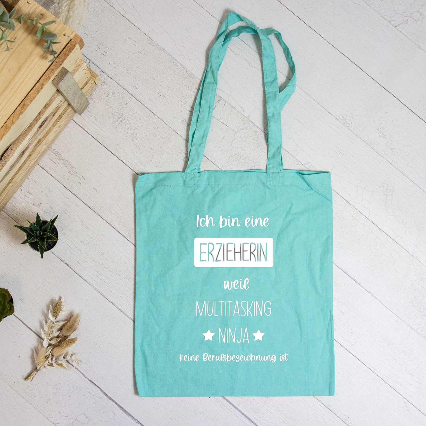 Baumwolltasche Stofftasche für den Erzieher / die Erzieherin - verschiedene Farben - Dankeschön - Abschiedsgeschenk Kita
