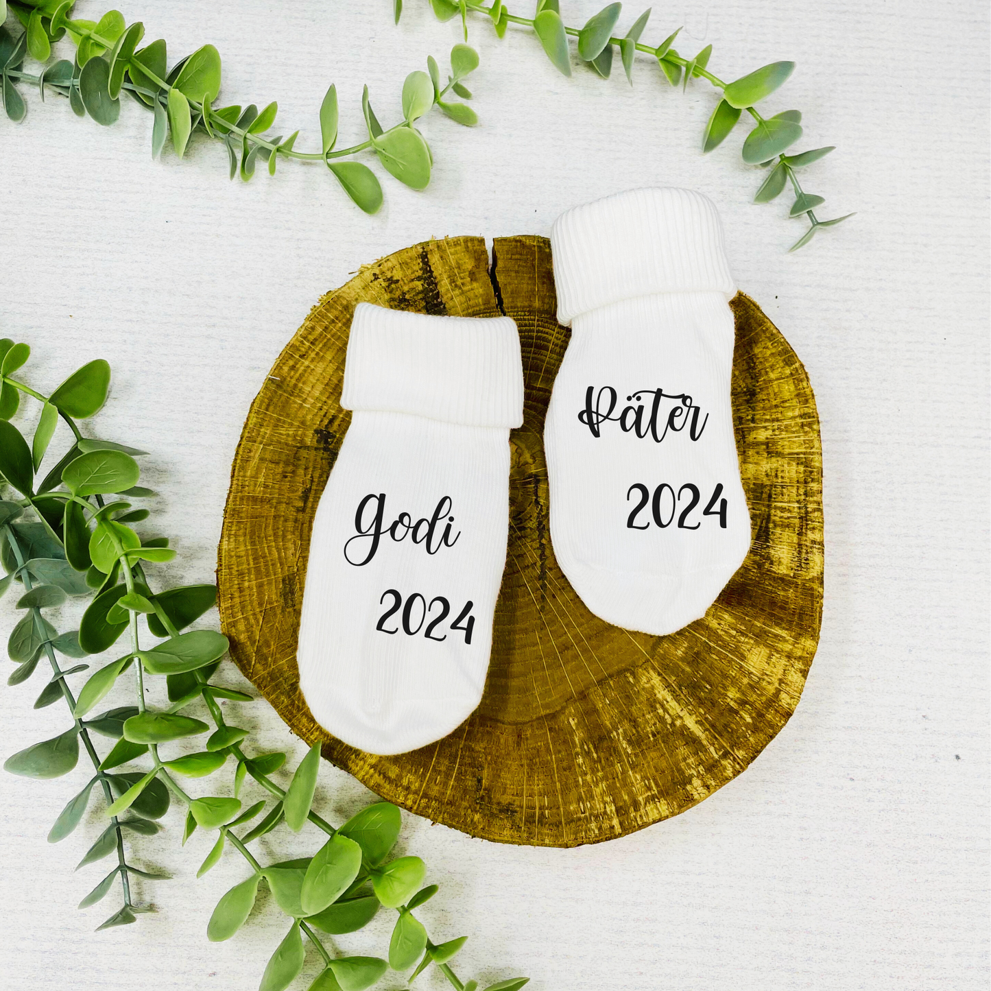 Schwangerschaft verkünden - Babysocken bedruckt - mit oder ohne Geschenkbox - Du wirst Oma Opa Tante Onkel 2024