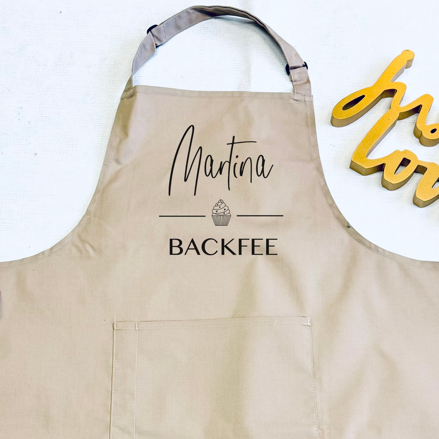 Personalisierte Schürze für Kinder & Erwachsene mit Cupcake und Namen