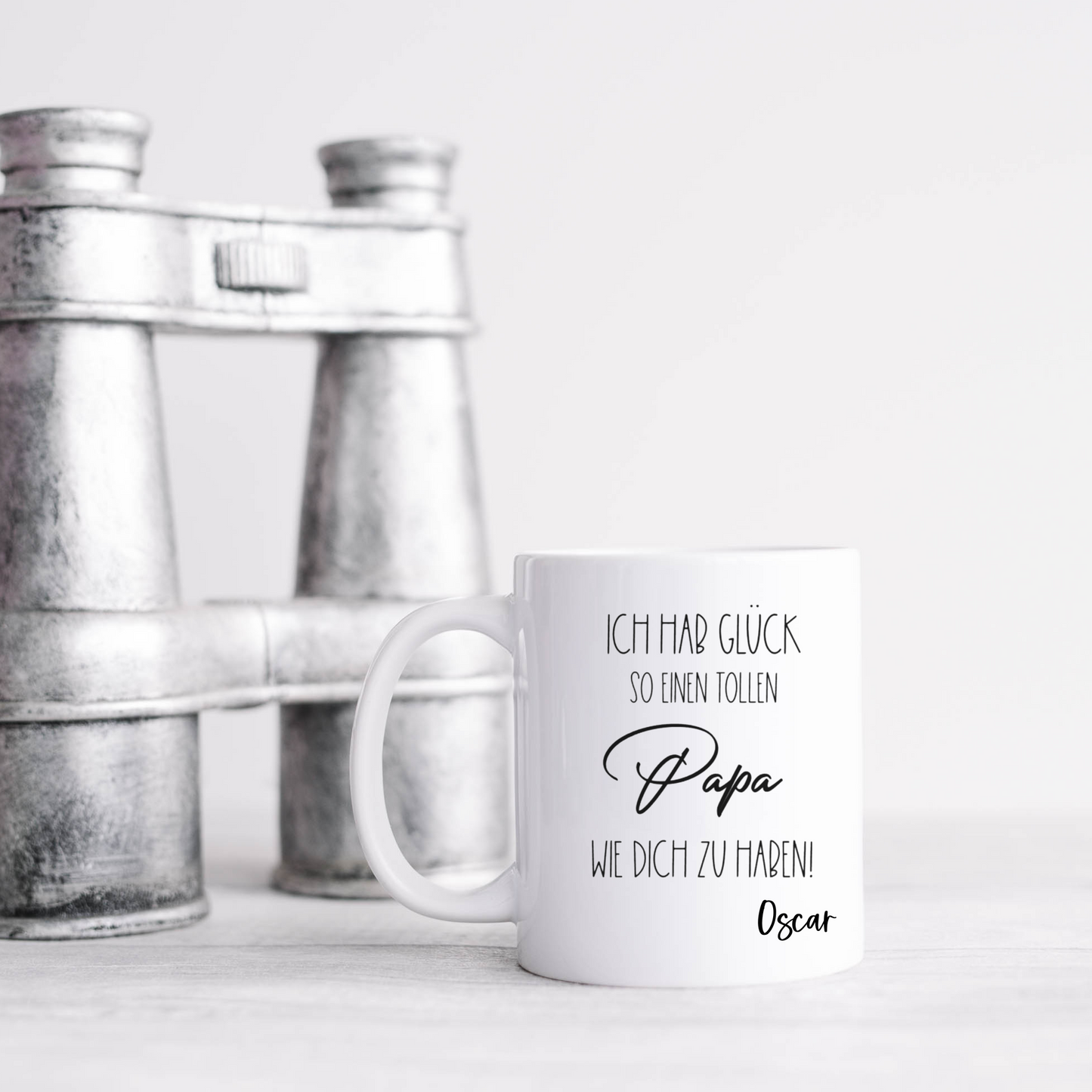 Tasse bester Papa Vatertag Geburtstag Homeoffice - Kaffeetasse Emaille Becher Papa Glück