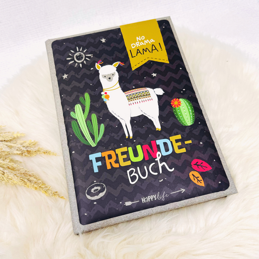 Freundebuch Lama - Geschenk Einschulung - Coole Freunde - Beste Freunde - Freundschaftsbuch - Schulfreunde - Freundealbum Kindergarten