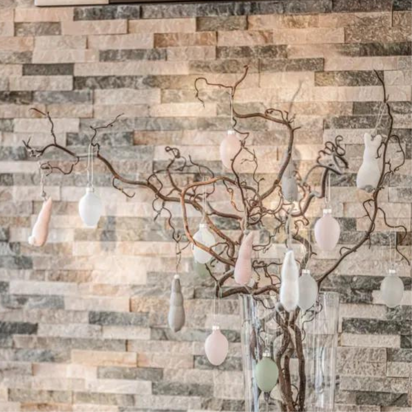 Osterhasen-Anhänger aus Stoff - Farbe rosa, grau, weiß - Frühling / Ostern-Deko - Mini Häschen, zum Aufhängen - Strauch - Kinderzimmer-Deko