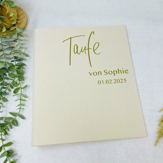 Leinenordner – Aufbewahrung für wichtige Dokumente zur Geburt & Taufe