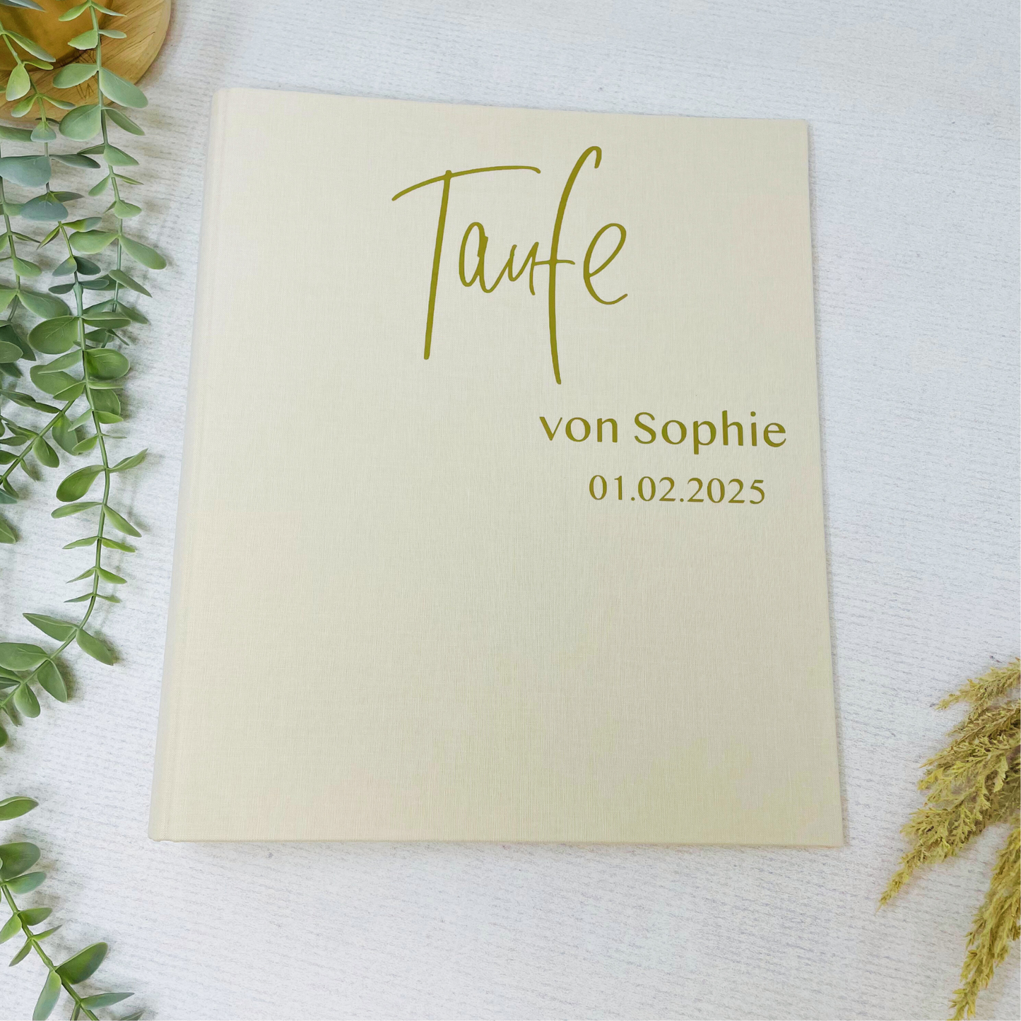 Leinenordner – Aufbewahrung für wichtige Dokumente zur Geburt & Taufe
