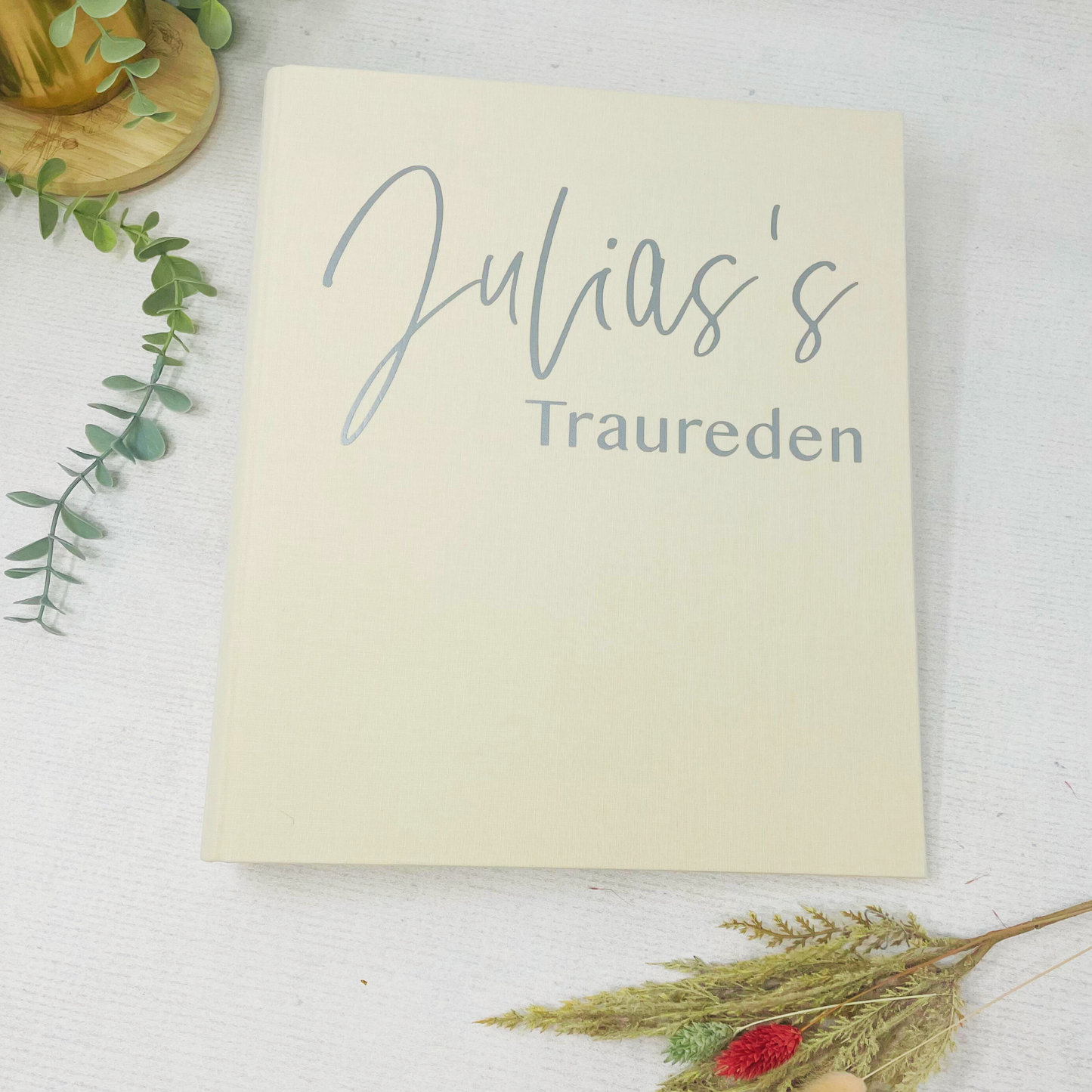 Personalisierter Leinen-Ordner für Hochzeit - Hochwertige Dokumentenmappe für stilvolle Aufbewahrung