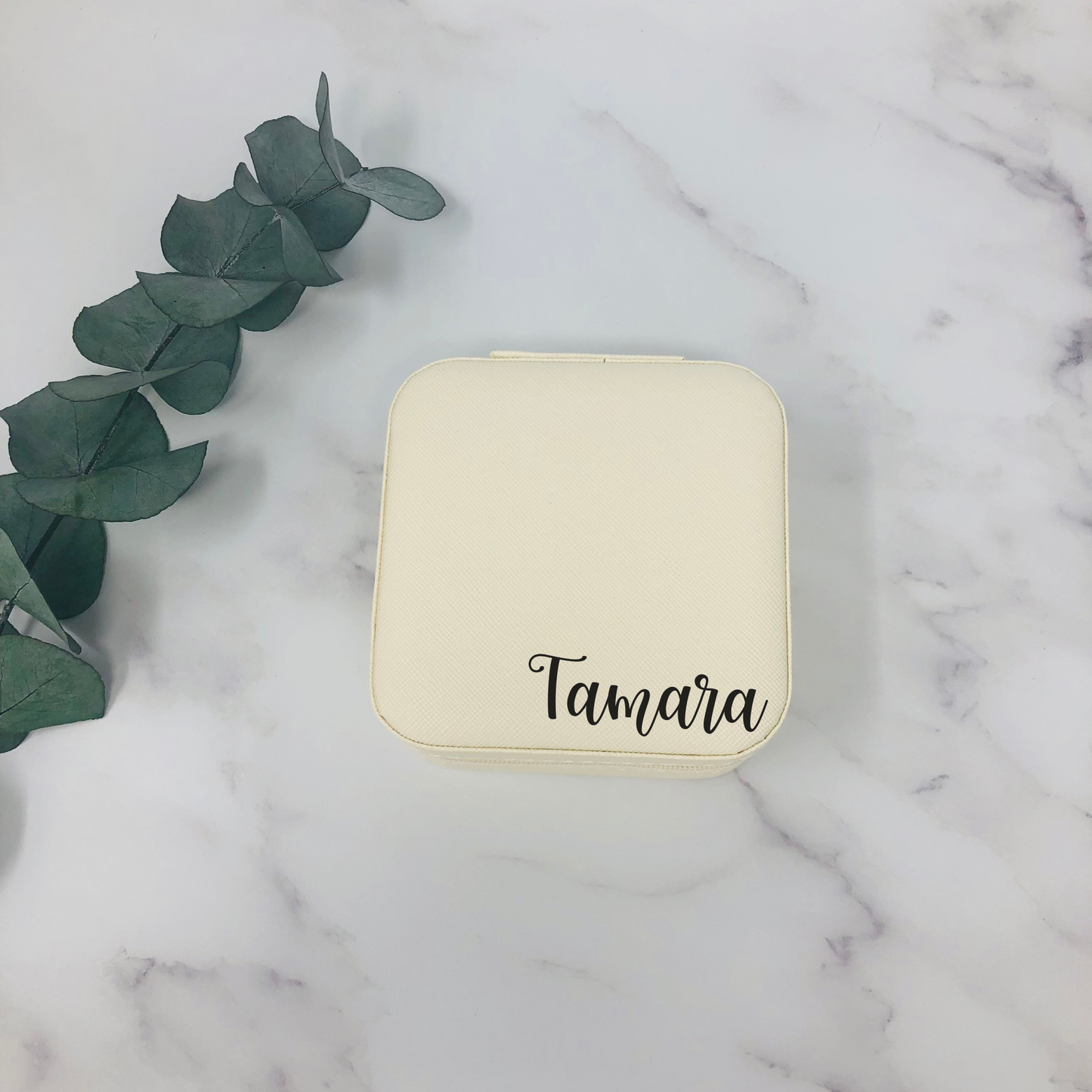 Geschenk beste Freundin Danke sagen - Schmuckkästchen personalisiert altweiß - mit Namen - toll als Geschenk und für die Reise