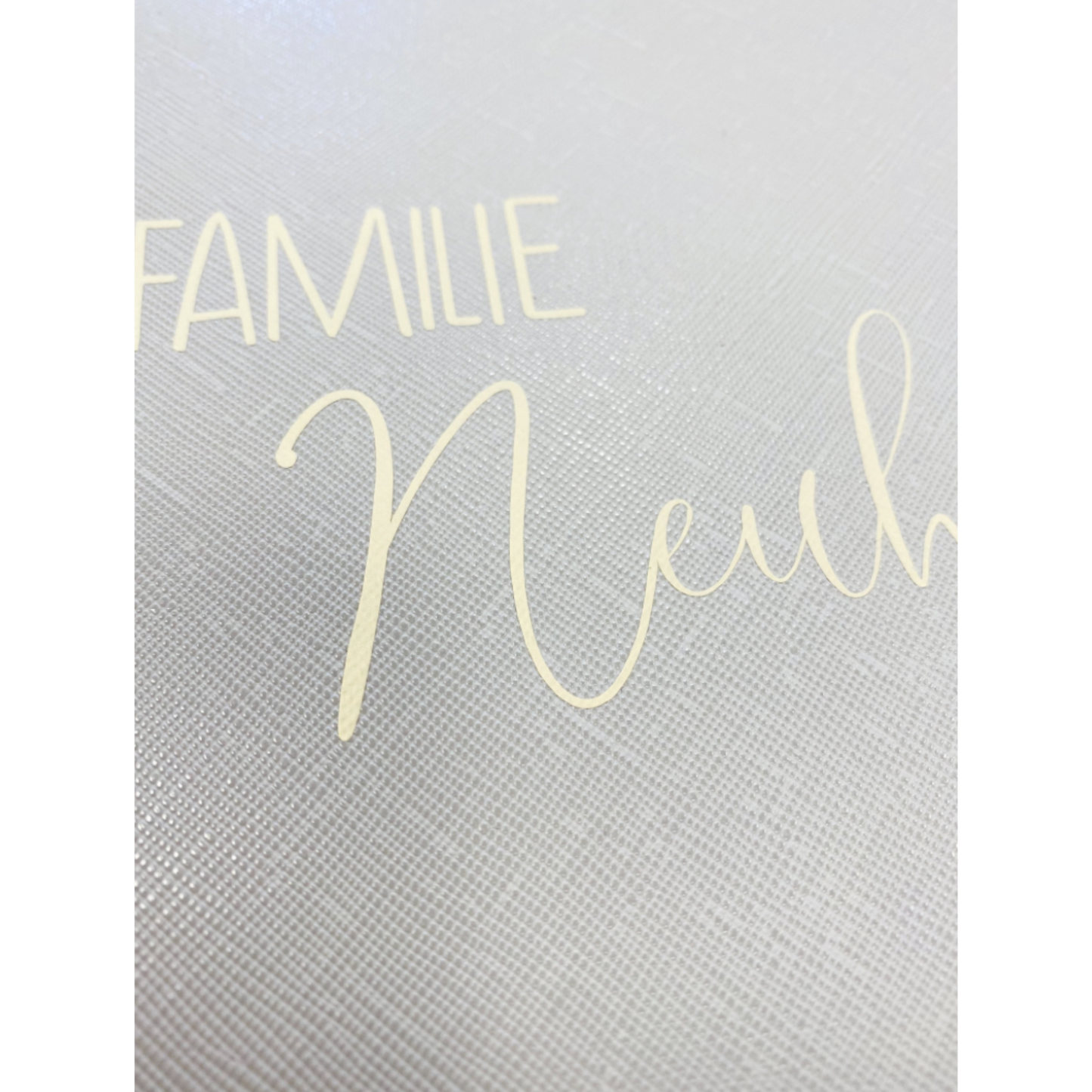 Familien Organizer in grau personalisiert mit Familie und Name - Geschenkidee für Familie, U-heft, Impfpass - für Unterlagen und mehr