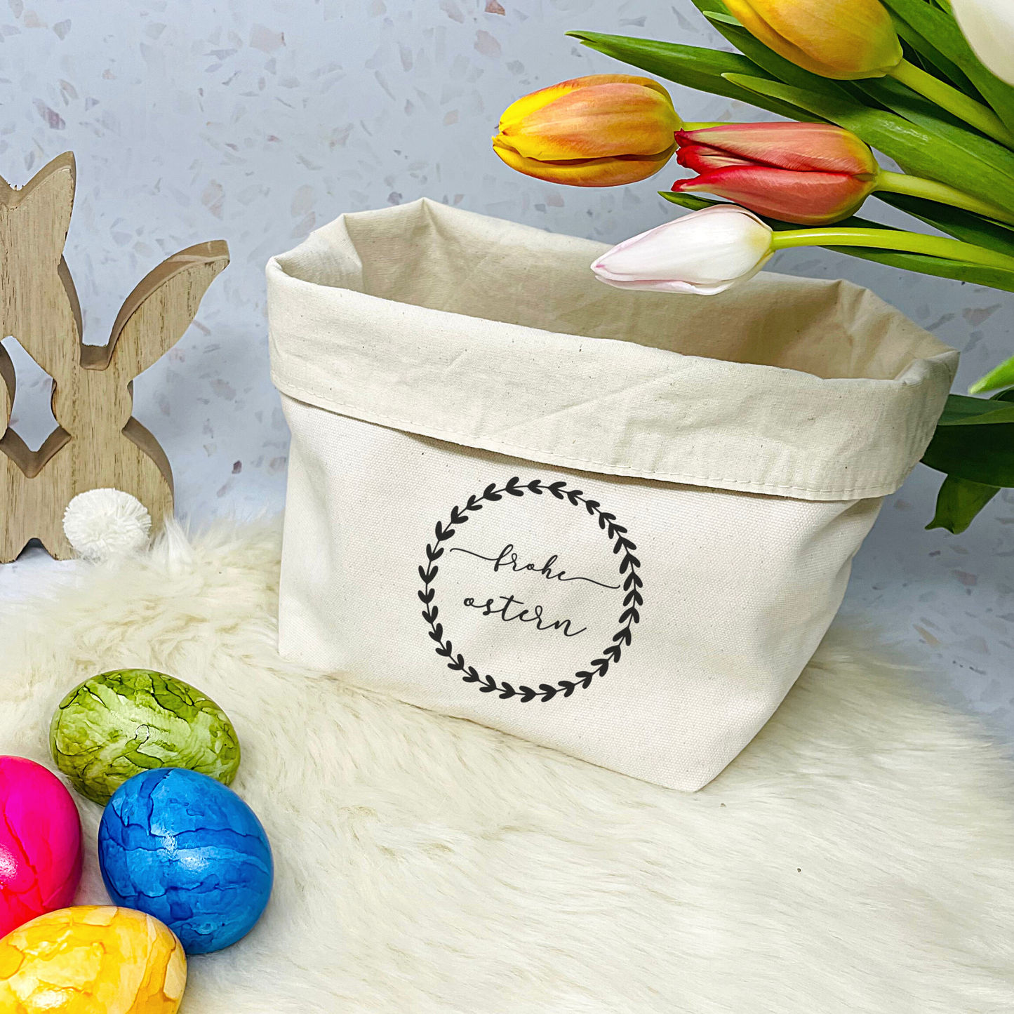 Brotkorb Brötchenkorb - Ostern - Osterkörbchen - verschiedene Designs zur Auswahl - Utensilo - Alternative zum Osterkorb