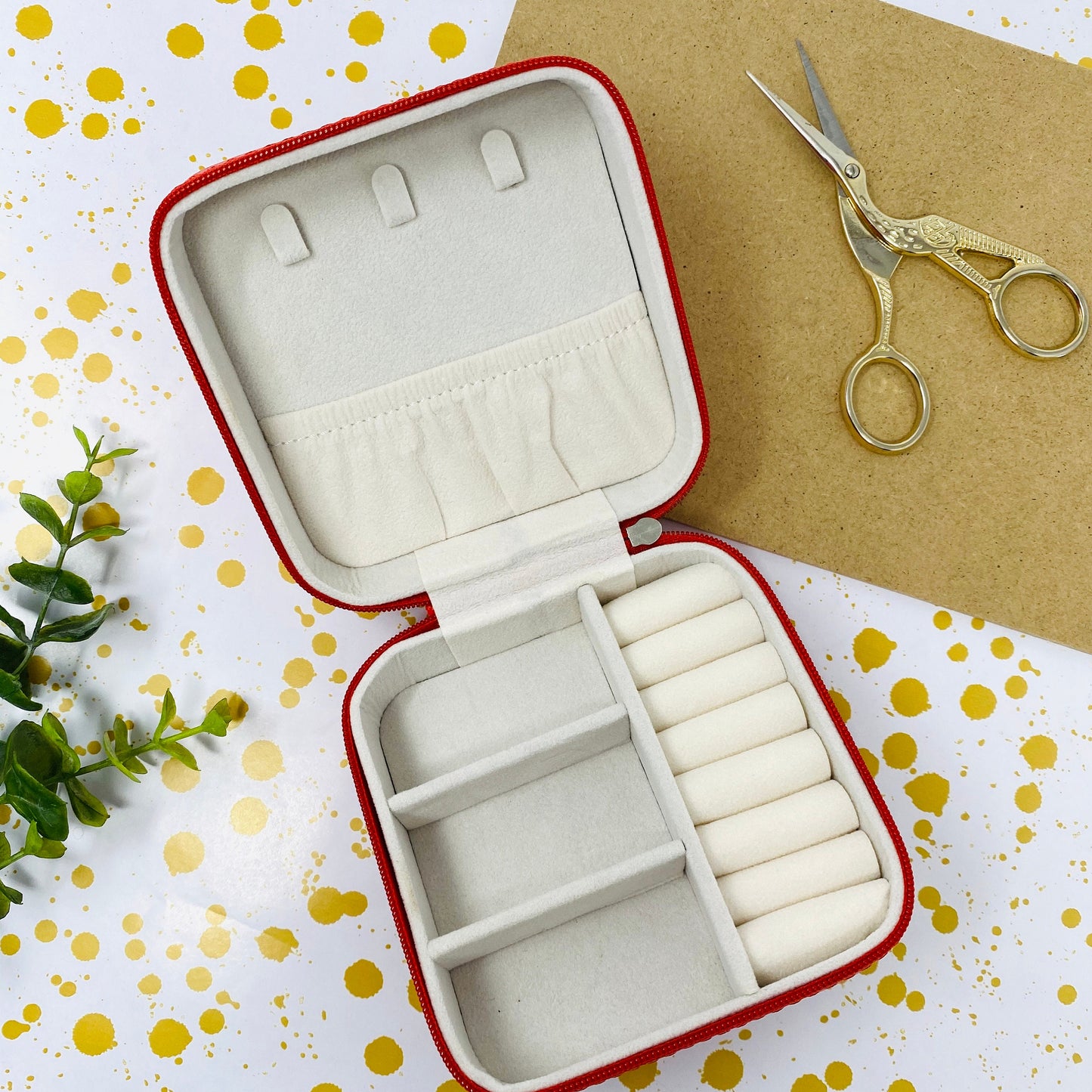 Geschenk Muttertag oder Geburtstag für die beste Mama - Schmucketui rot - ideal für die Reise