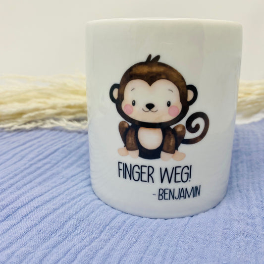 Spardose mit Name - personalisiert - Einschulung Geburt - 6 Safari Tiere zur Auswahl Aquarell