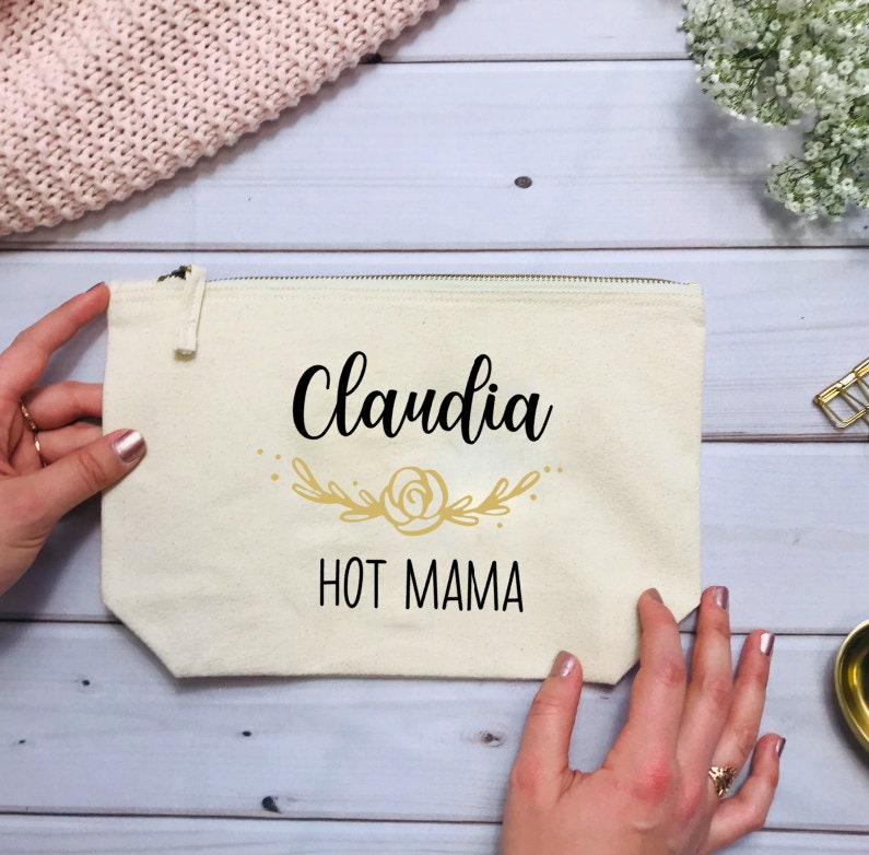 Geschenk fur die Mama - personalisierte Kosmetiktasche - schön zum Geburtstag oder Muttertag - verschiedene Designs und Farben