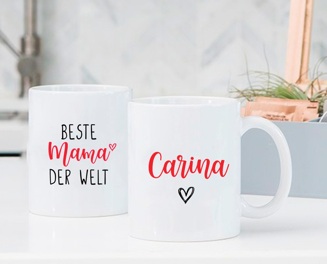 Tasse Kaffeebecher Mama - beidseitig bedruckt - personalisiert - Geschenk Muttertag Geburtstag Geburt Danke