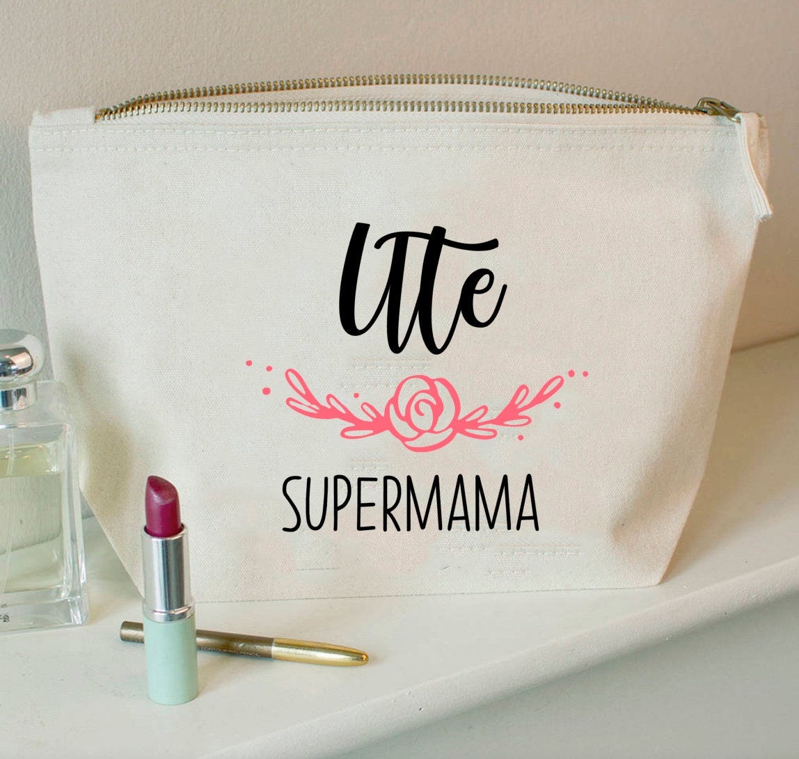 Geschenk fur die Mama - personalisierte Kosmetiktasche - schön zum Geburtstag oder Muttertag - verschiedene Designs und Farben