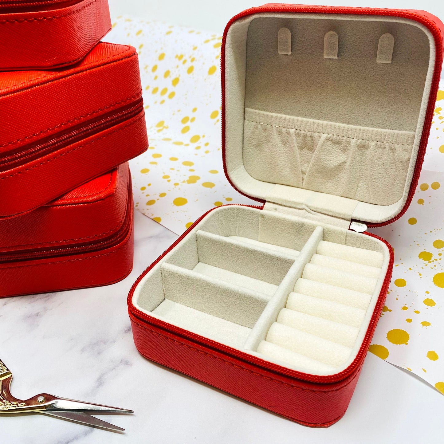 Geschenk Muttertag oder Geburtstag für die beste Mama - Schmucketui rot - ideal für die Reise
