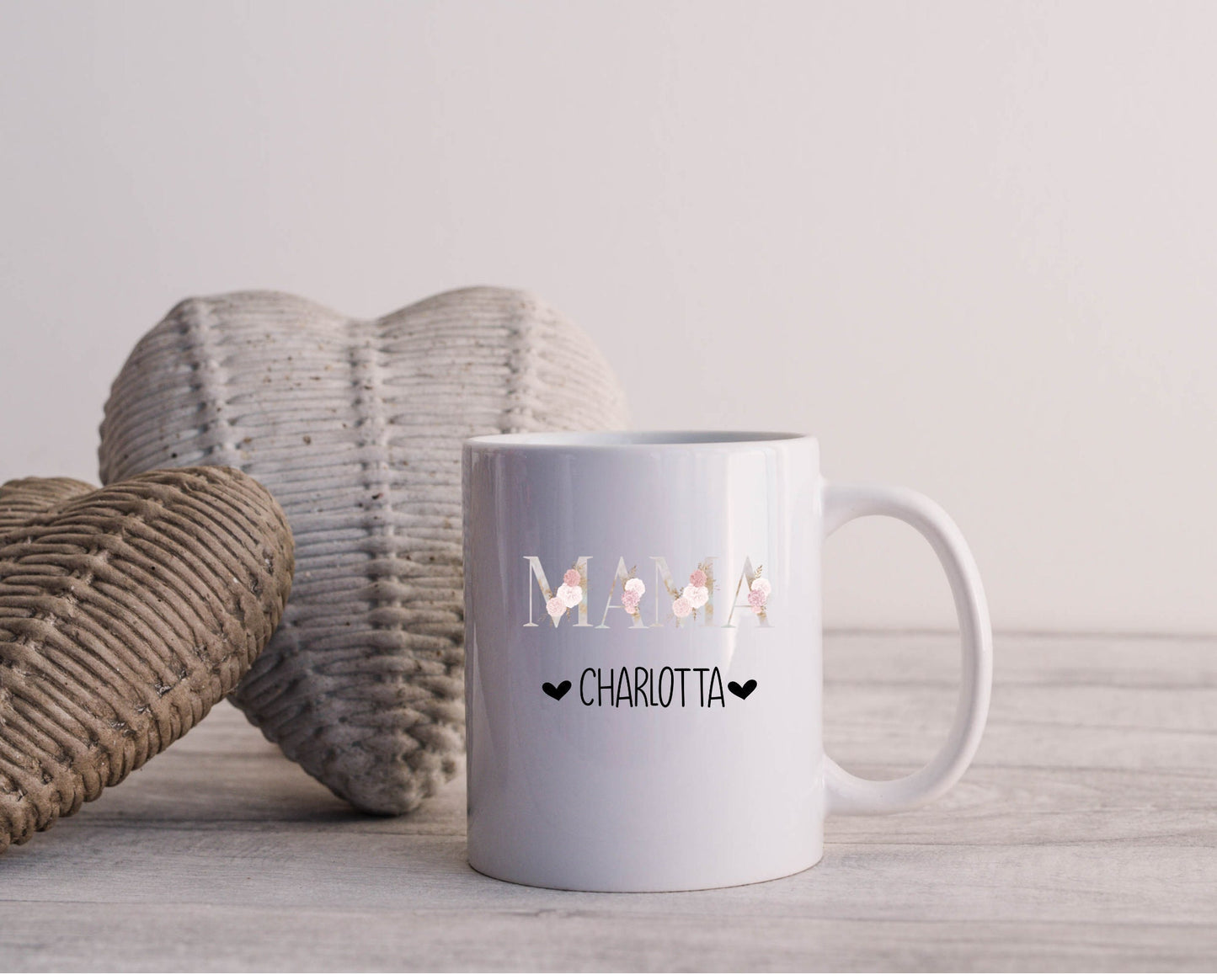 Tasse Kaffeebecher MAMA - beidseitig bedruckt - personalisiert - Geschenk Muttertag Geburtstag Geburt Danke Blumen