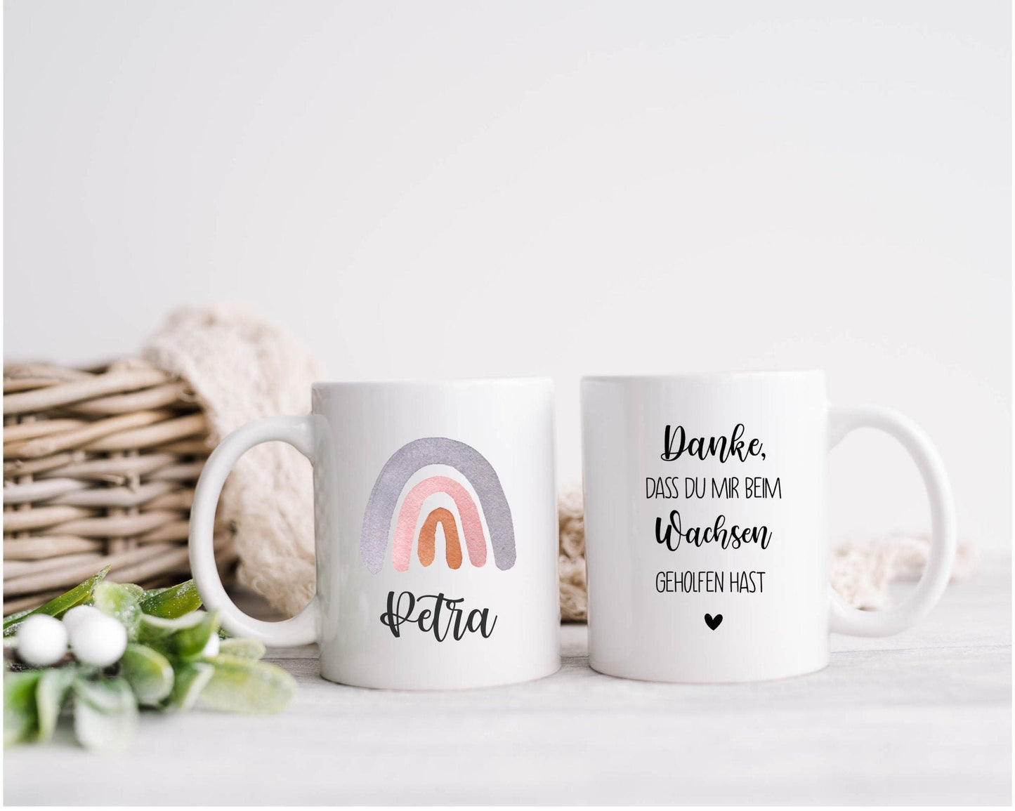 Tasse Danke dass du mir beim Wachsen geholfen hast - Abschiedsgeschenk Kindergarten - Geschenk Erzieherin Tagesmutter