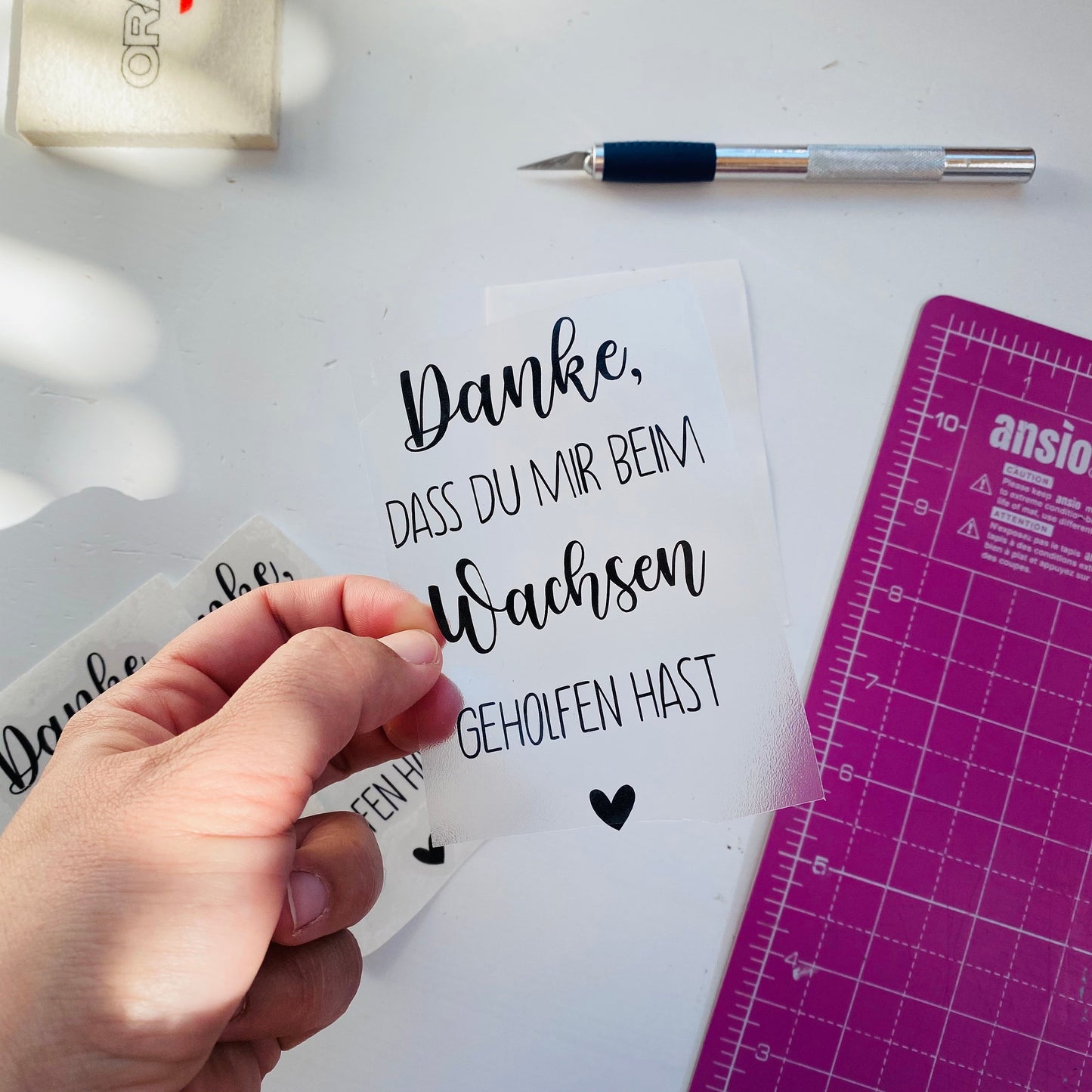 Danke, dass du UNS beim Wachsen geholfen hast - Aufkleber für den Blumentopf - Erzieher Geschenk, Danke für Kindergarten