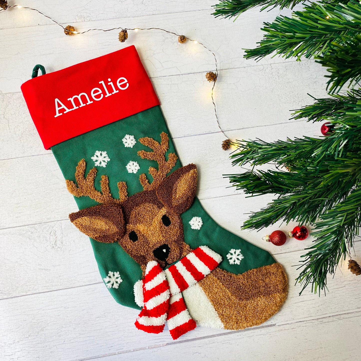 Personalisierter Nikolausstrumpf mit Rentier – Ein Highlight für die Weihnachtszeit