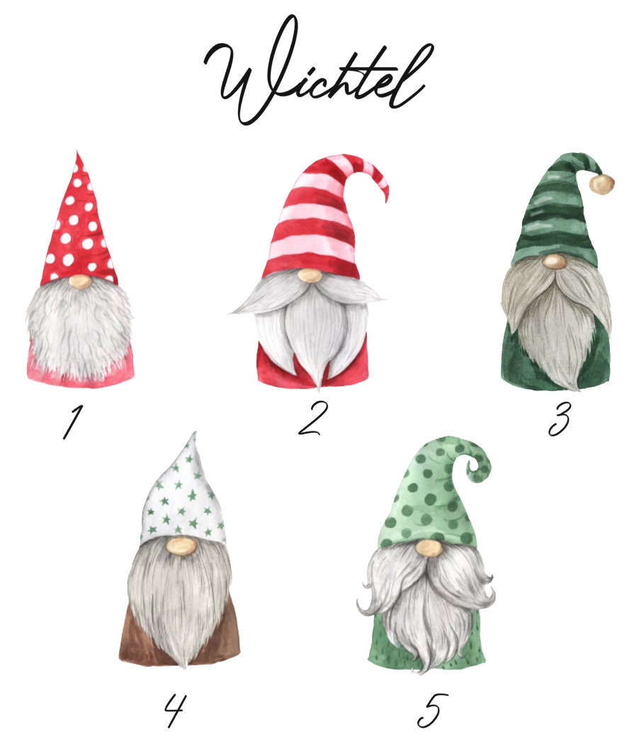 Weihnachten - Geschenkbeutel personalisiert - Wichtelgeschenk - Geldgeschenk Wichtel - Gnom - personalisiert