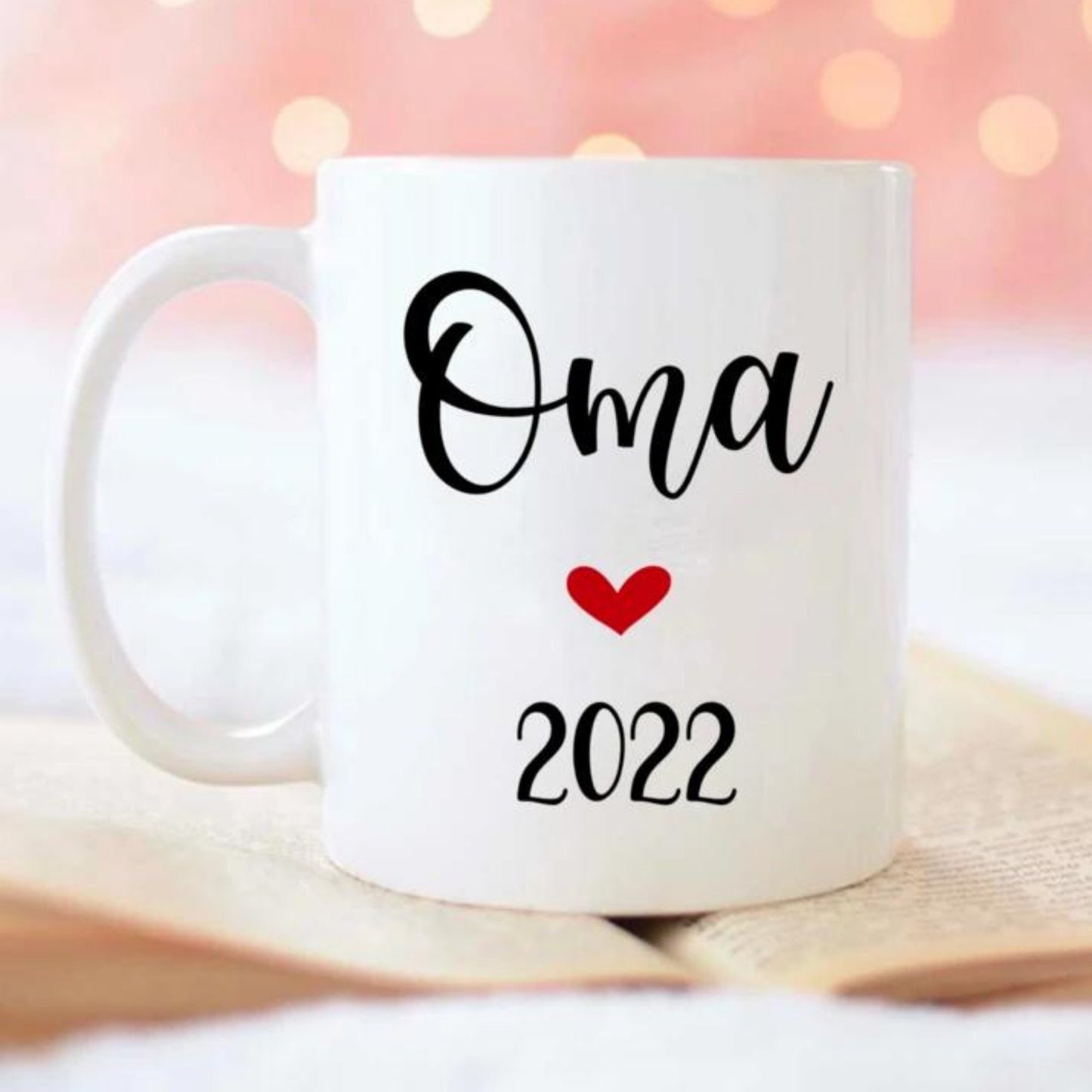Tasse Oma 2024 personalisiert - Schwangerschaftsverkündung Geschenk Mama auch mit Namen