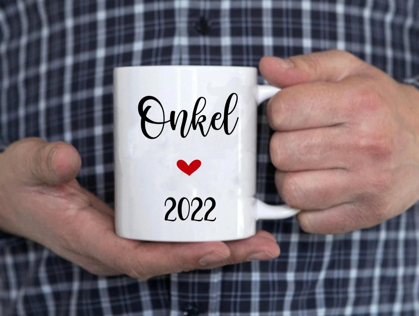 Tasse Onkel 2025 2026 personalisiert - Schwangerschaftsverkündung Geschenk Bruder auch mit Namen