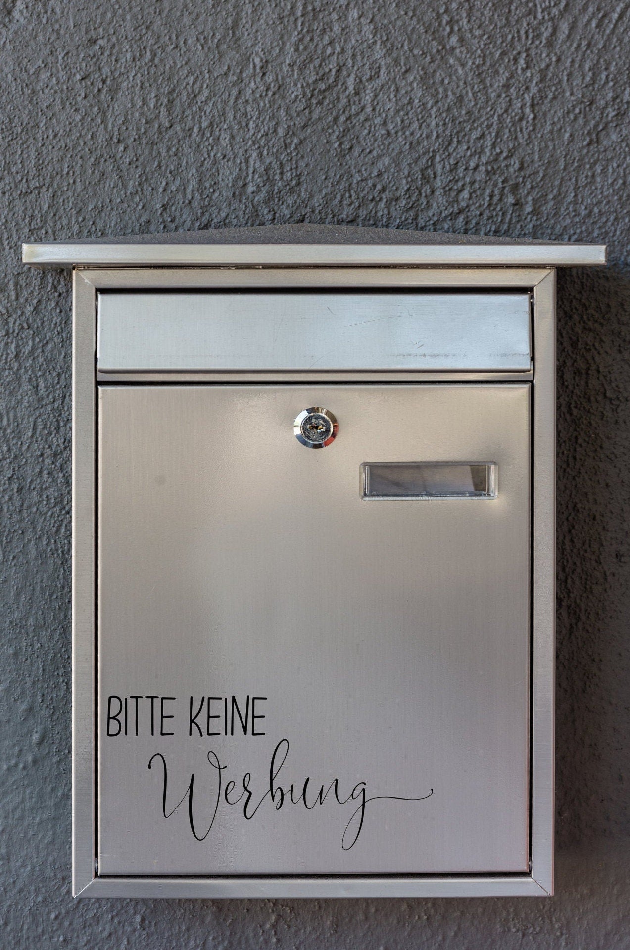 Aufkleber Briefkasten "Bitte keine Werbung" in verschiedenen Größen - weiß oder schwarz, Design 1