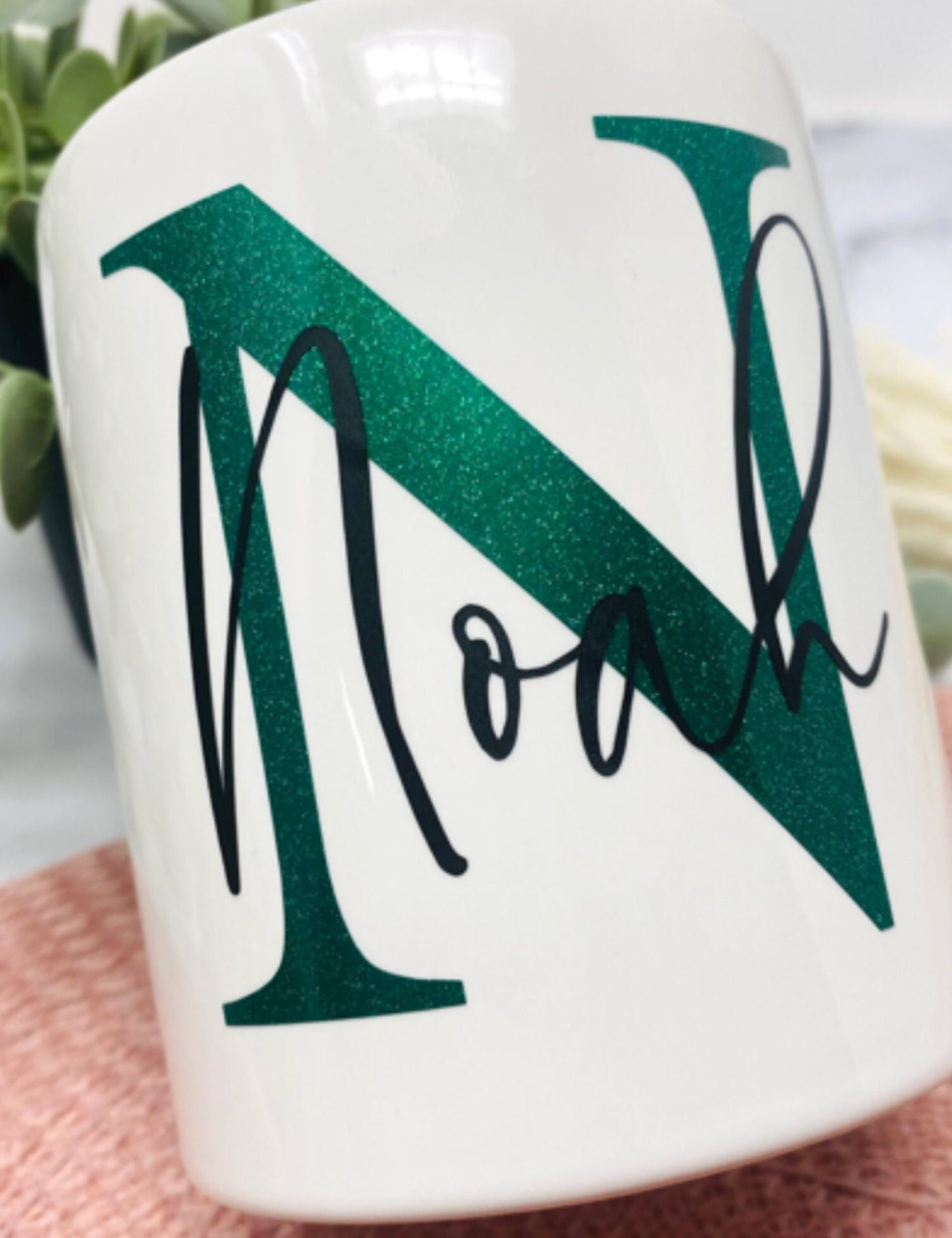 Spardose Keramik personalisiert - für Kinder, als Trinkgeldkasse, Geschenkidee Schulanfang, Initial und Name