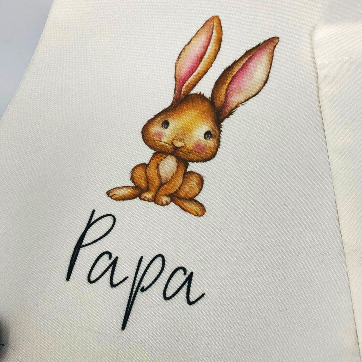 Osterkörbchen Osternest personalisiert - Beutel personalisiert mit Osterhasen Aquarell und Name - verschiedene Motive, Geschenk