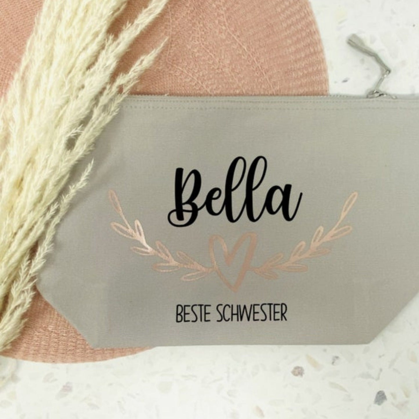 Geschenk für die Schwester - personalisierter Kosmetikbeutel - Schwesterherz Lieblingsschwester beste Schwester