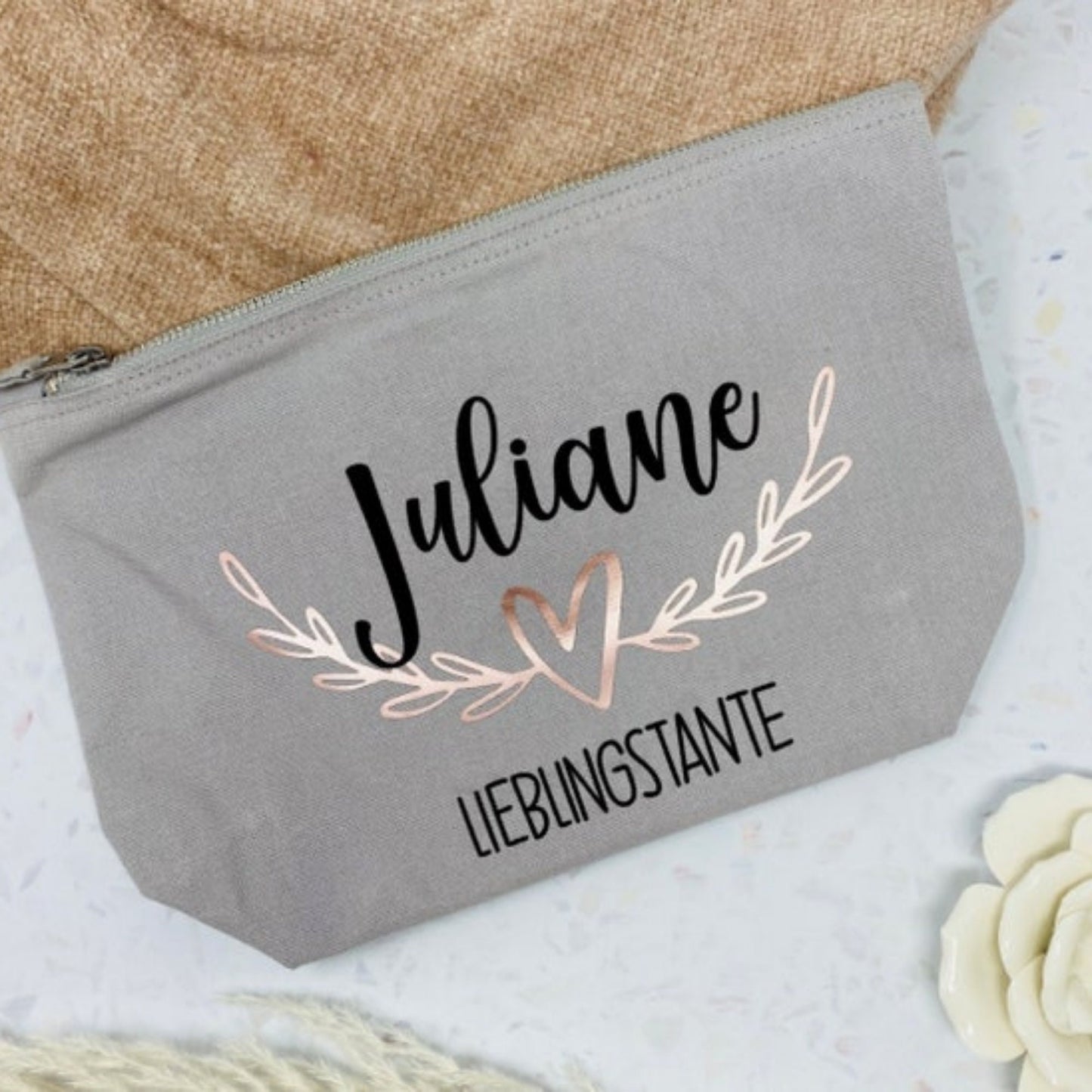 Geschenk für die Schwester - personalisierter Kosmetikbeutel - Schwesterherz Lieblingsschwester beste Schwester