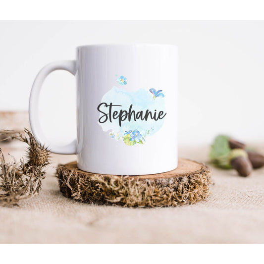 Tasse Mama Freundin Schwesterherz mit Frühlingsblumen - personalisiert - Geschenk Dankeschön für die Hebamme, Erzieherin Lehrerin