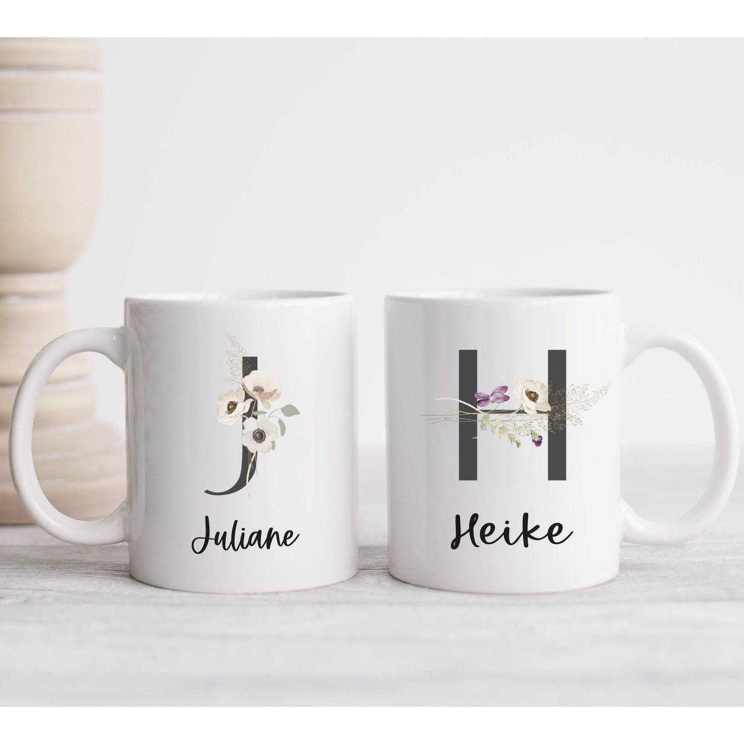 Tasse Kaffeebecher Wildblumen - beidseitig bedruckt - personalisiert - Geschenk Muttertag Geburtstag Geburt Danke Wild Flowers
