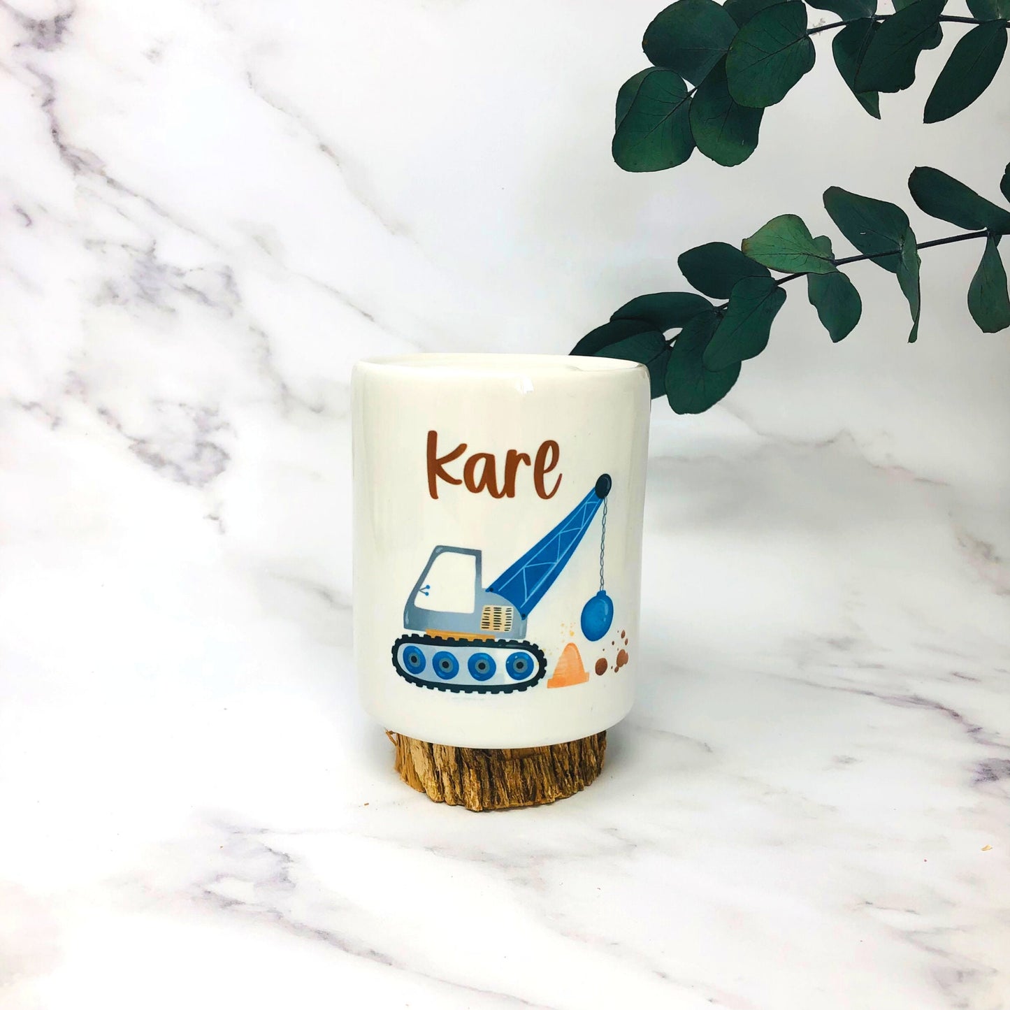 Keramik Spardose mit Baustellenmotiven – Spaß beim Sparen für kleine Bauarbeiter!