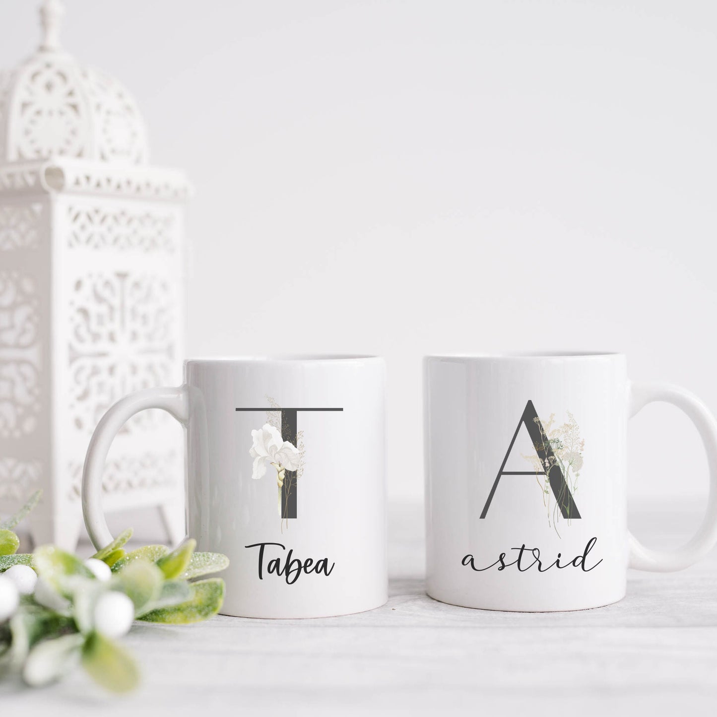 Tasse Kaffeebecher Wildblumen - beidseitig bedruckt - personalisiert - Geschenk Muttertag Geburtstag Geburt Danke Wild Flowers