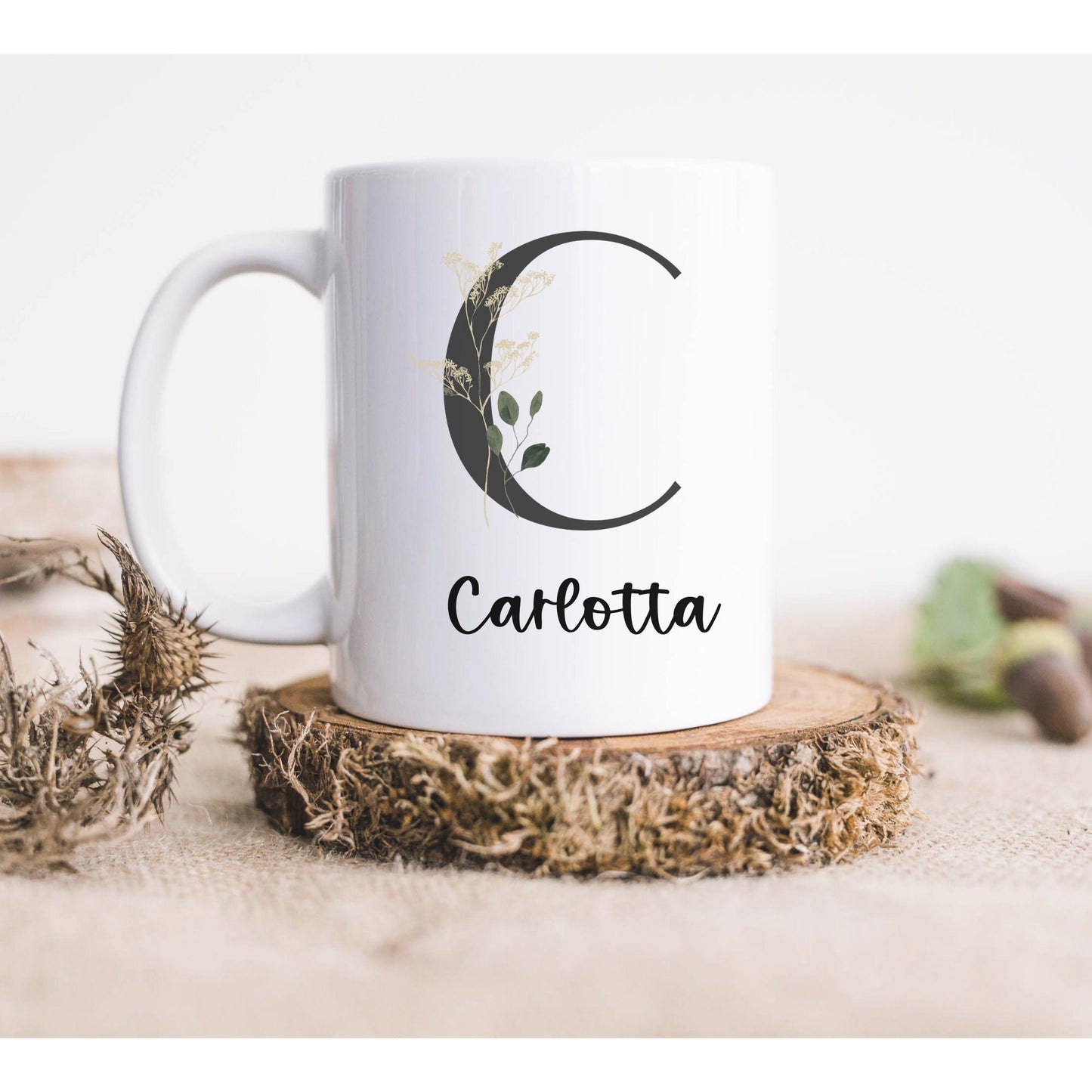Tasse Kaffeebecher Wildblumen - beidseitig bedruckt - personalisiert - Geschenk Muttertag Geburtstag Geburt Danke Wild Flowers