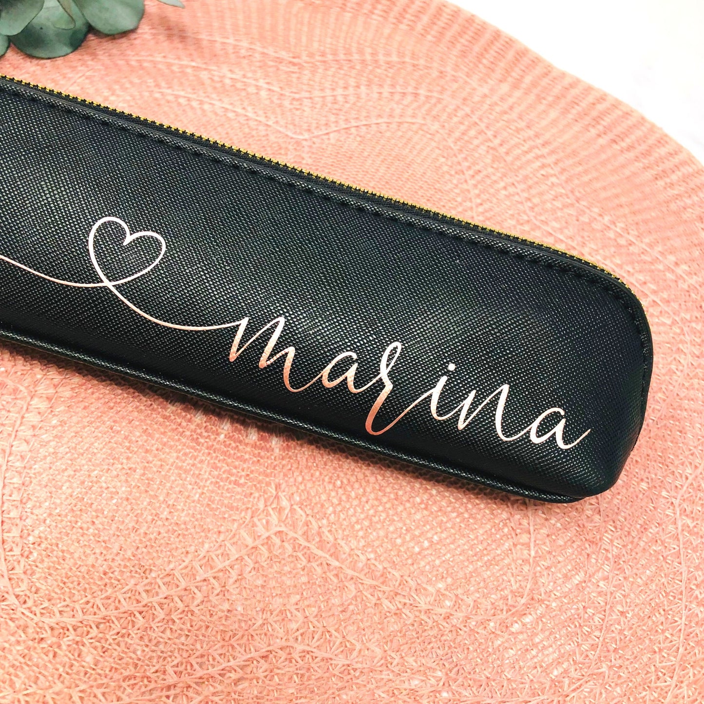 Personalisiertes Mäppchen Name - Geschenk Einschulung - Federmäppchen - Stifteetui - Geschenk - Lehrer Abschiedsgeschenk - Schwarz