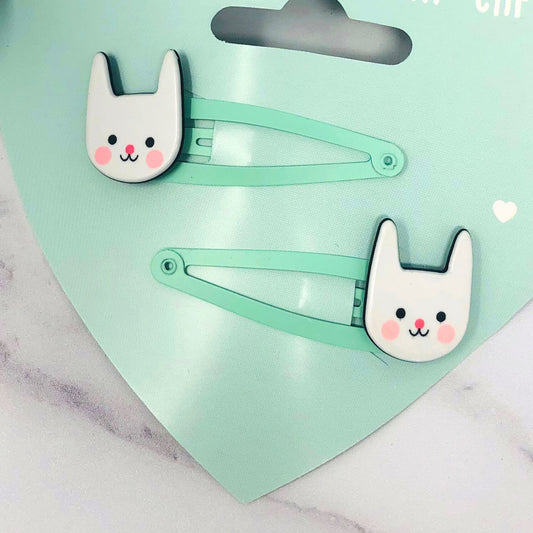 Haarspangen Set Hase - Bunny - Haarspängchen Mädchen - Geschenk Einschulung - Geburtstag
