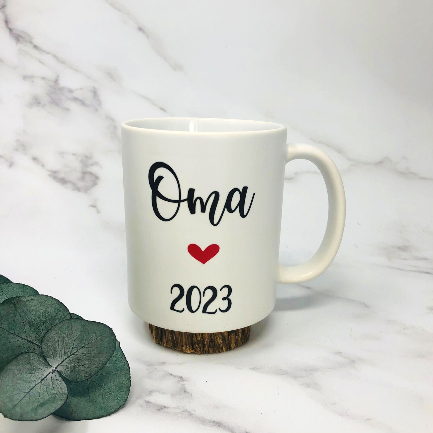 Tasse Oma 2024 personalisiert - Schwangerschaftsverkündung Geschenk Mama auch mit Namen