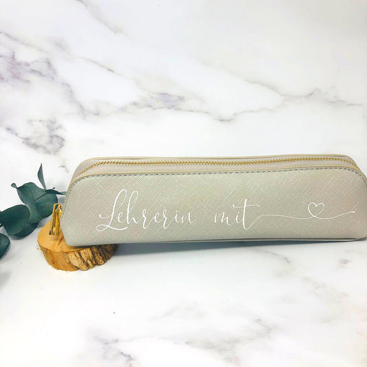 Mäppchen Lehrerin mit Herz - Geschenk Lehrerin - Federmäppchen - Stifteetui - Geschenk - Lehrer Abschiedsgeschenk - Schule