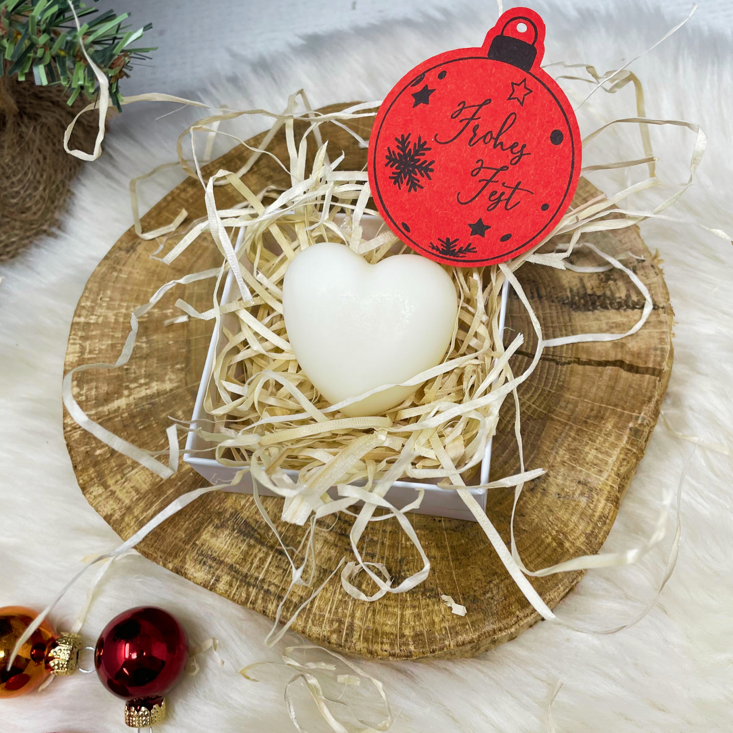Geschenk - Weihnachten - pflegende Seife Herz - vegan - in personalisierter Geschenkbox - Mutterglück - Geburtstag - Dankeschön Mama - klein