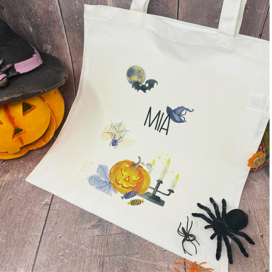 Beutel Tasche Halloween Kinder - personalisiert - Süßigkeiten - Trick or Treat