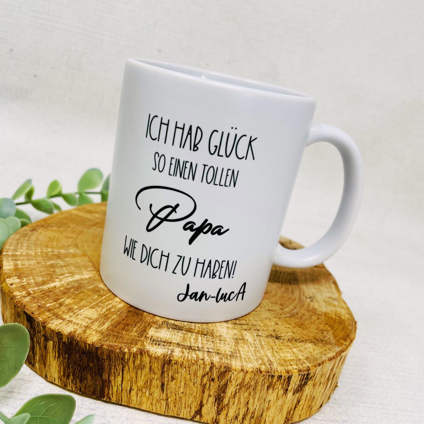 Tasse bester Papa Vatertag Geburtstag Homeoffice - Kaffeetasse Emaille Becher Papa Glück